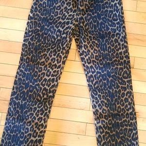 Zara leopard print jeans size 6